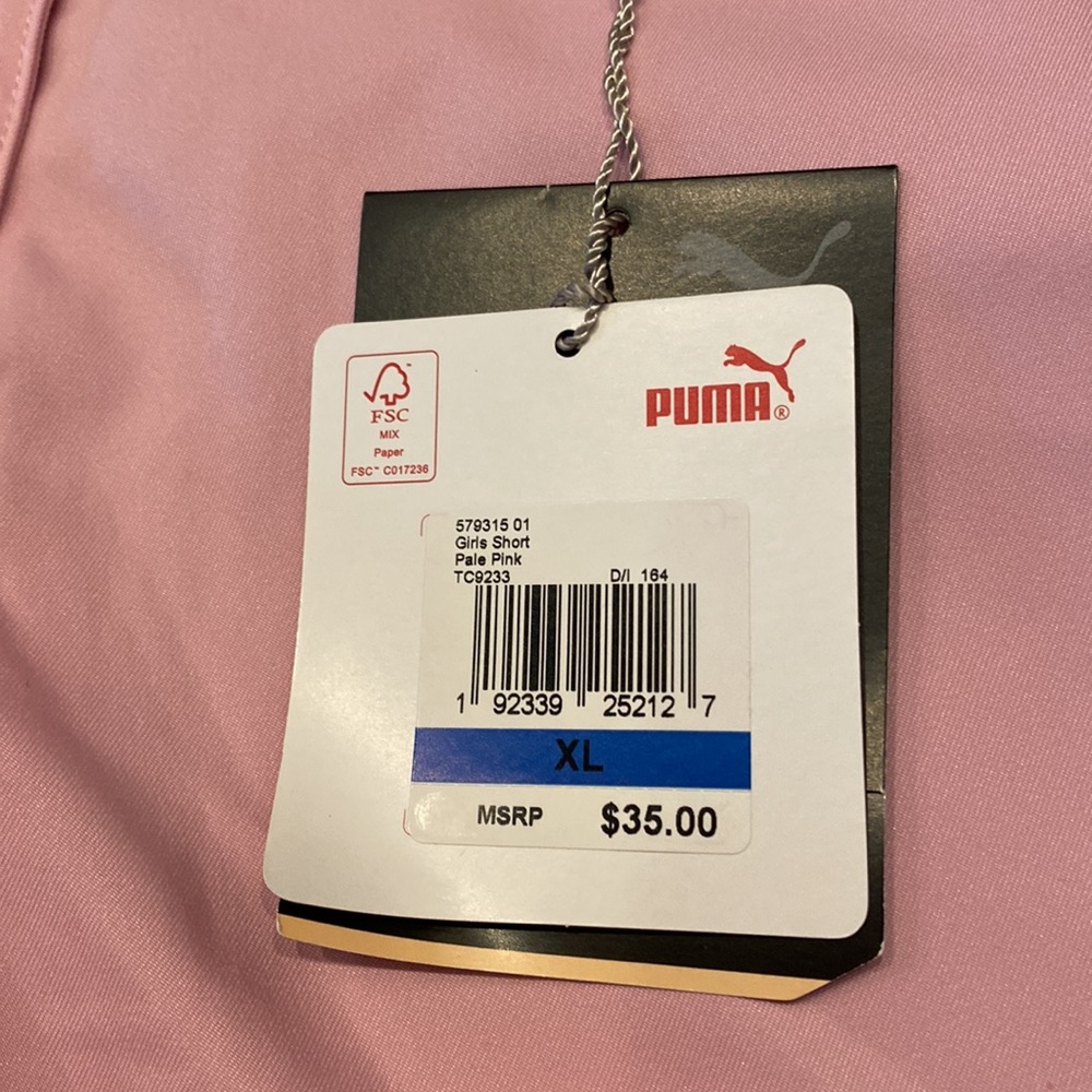 Puma Girls Light Pink Golf Shorts. Size XL or 16. NWT - Picture 2 of 5